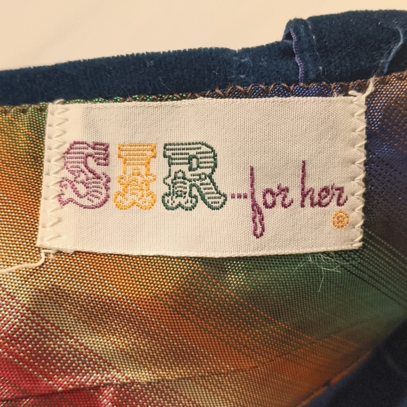 Vintage blue velvet crush 70's SIR For Her pants - Picture 3 of 7